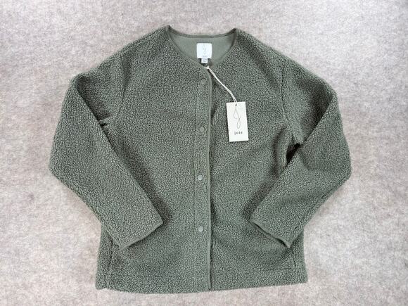Joie Jackets & Blazers - Joie Teddy Sherpa Jacket Snap Front Sage Green Women's Size XS NEW